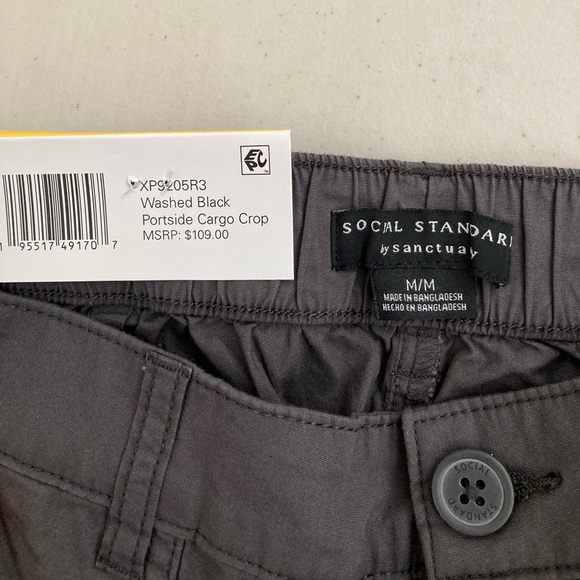 Social Standard by Sanctuary, Portside Cargo Crop, PoplinCropped Pant, Size M - Picture 9 of 13